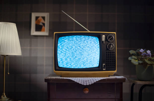 1970's style room with tv